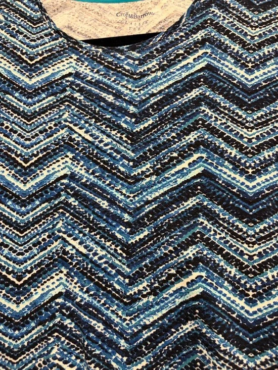 croft & barrow Blue Chevron Short-Sleeve Tee - Picture 2 of 4